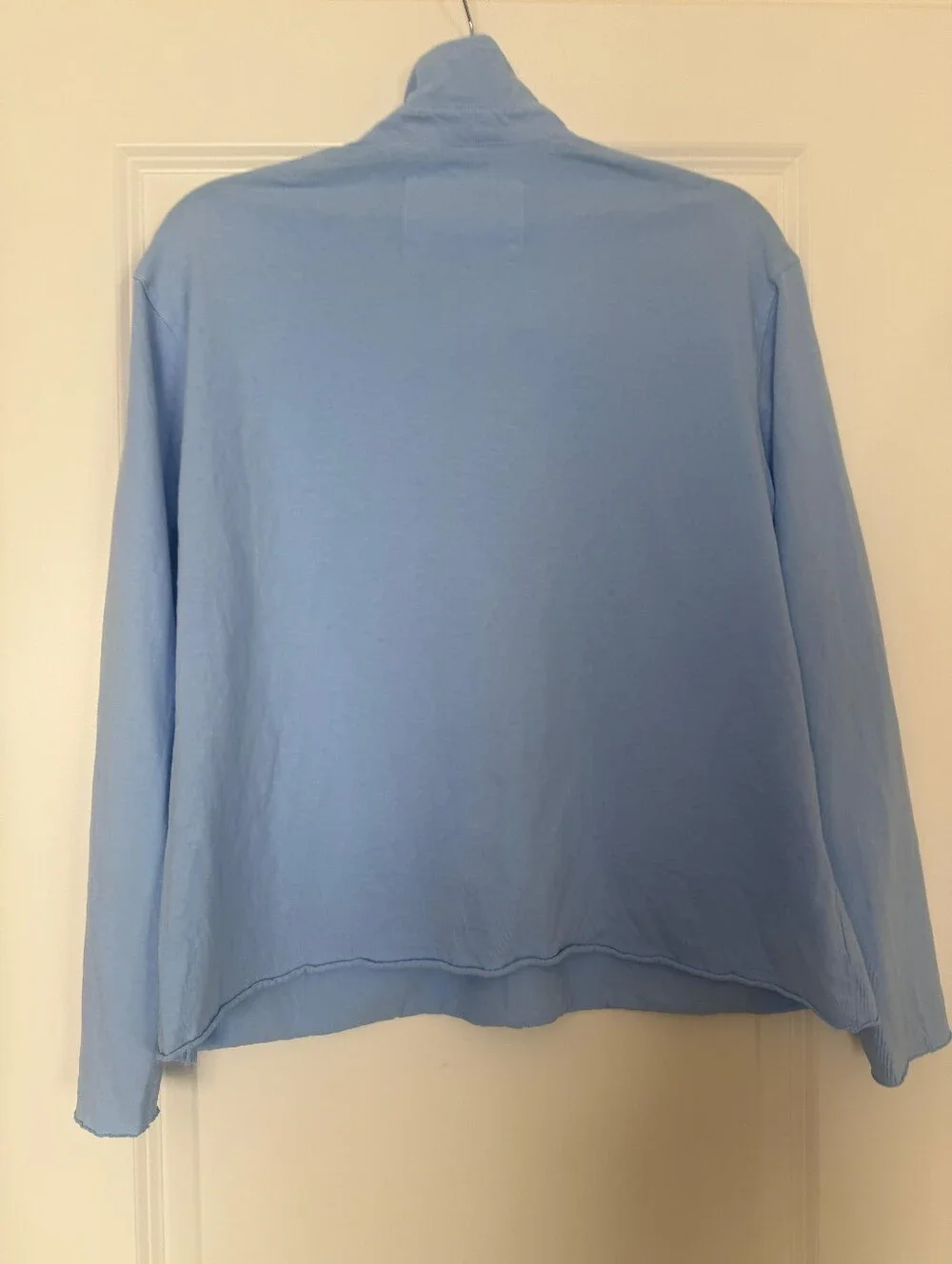 NWOT Frank & Eileen Patrick Cotton Jersey Long-Sleeve Blue Top